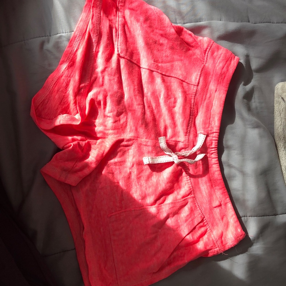 Neon pink shorts
